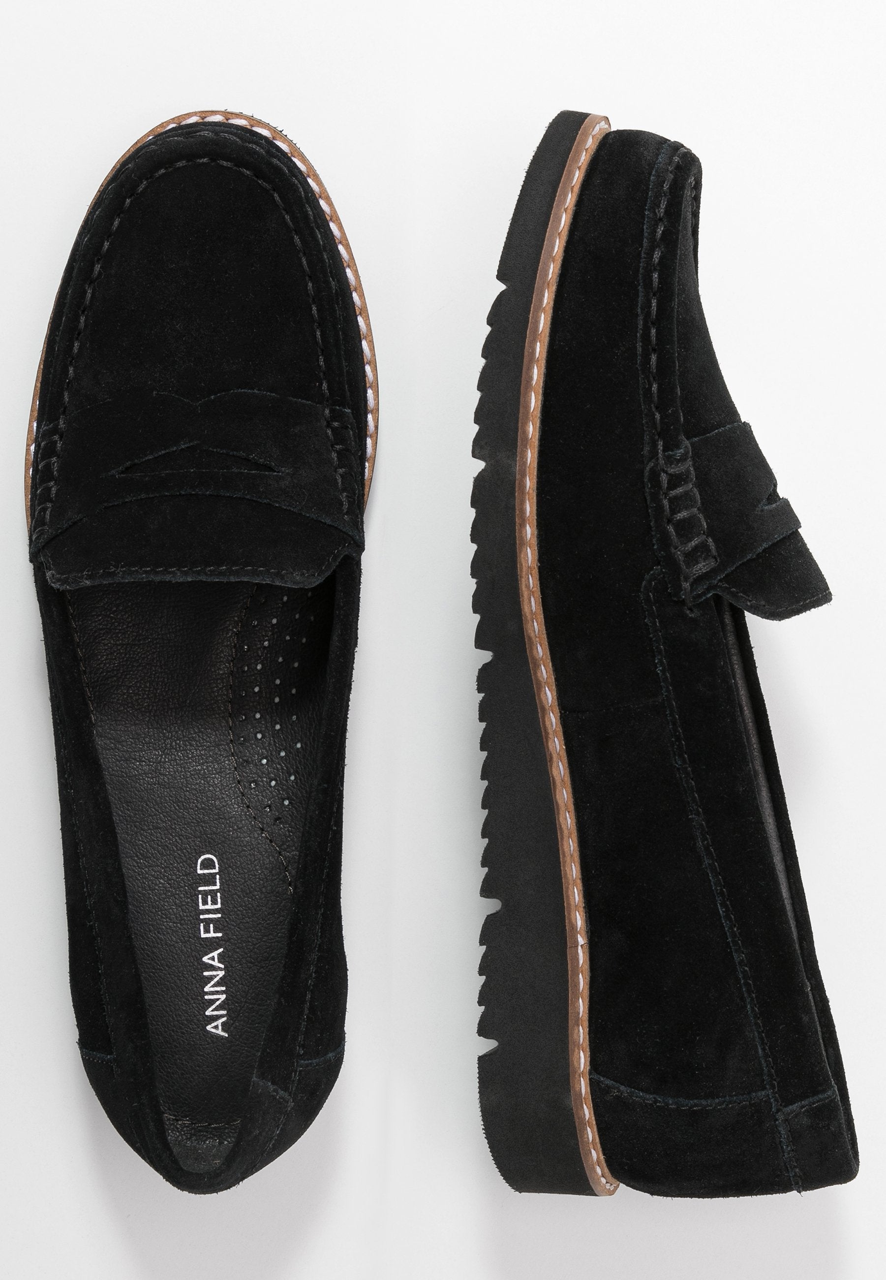 Anna Field Comfort Leather - Slip-Ons - Black