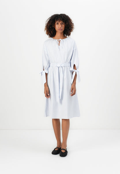 Anna Field BELTED SHIRT DRESS - Day Dress - White/blue