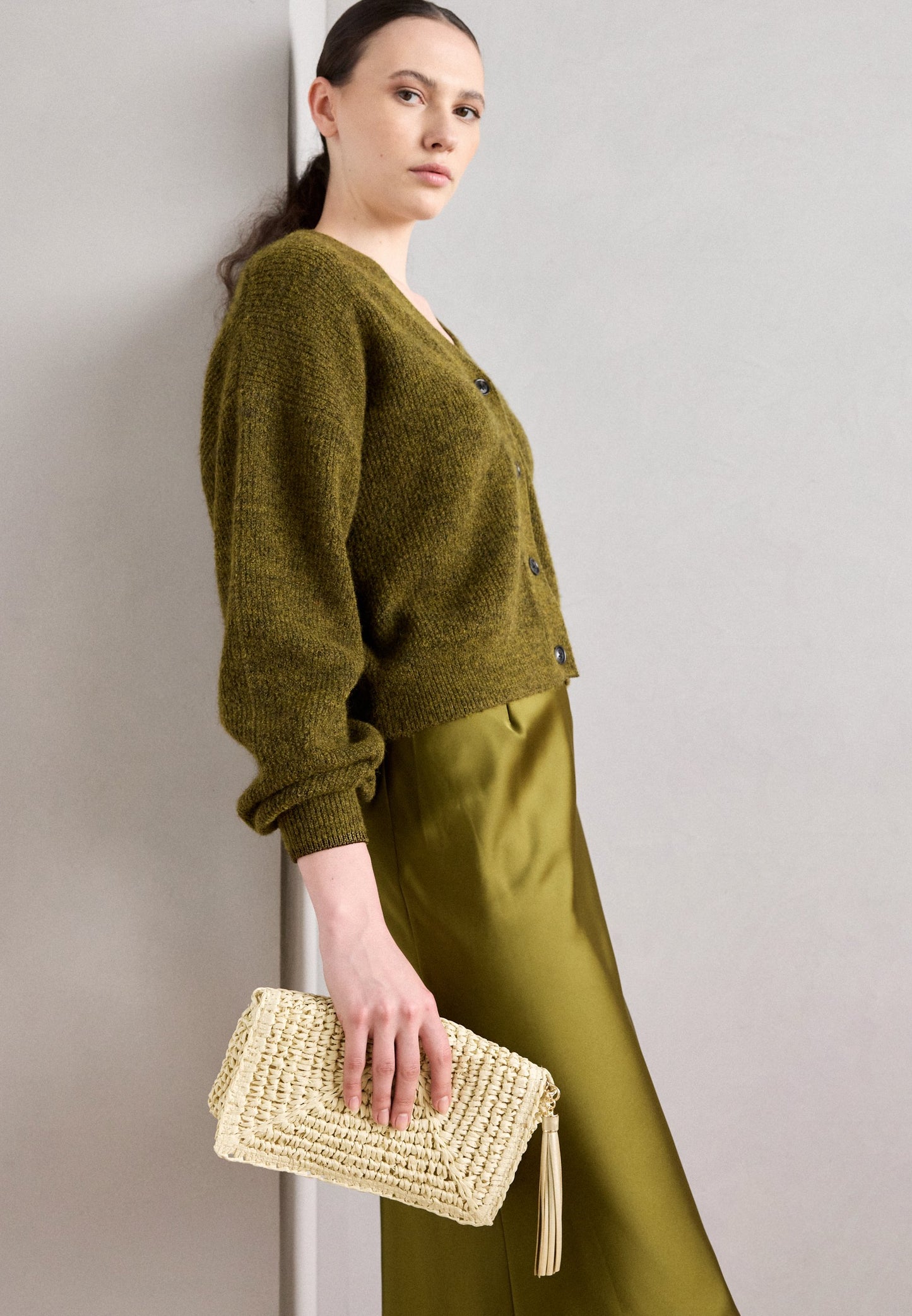 Anna Field Clutch - Straw