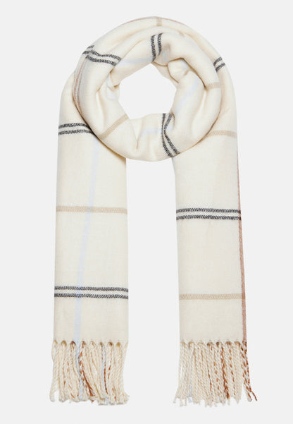 Anna Field Scarf - Off-white,brown,blue