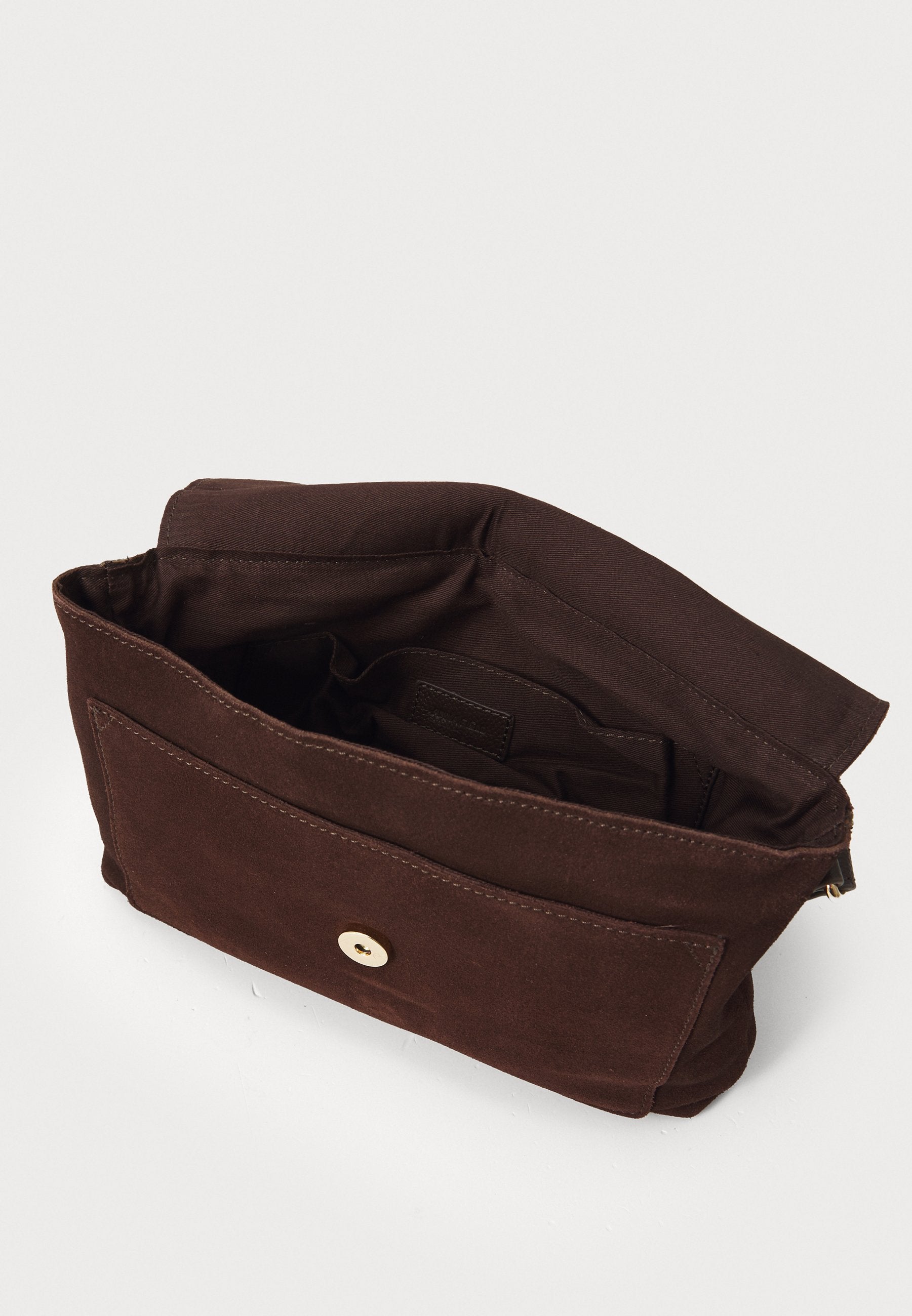 Anna Field LEATHER - Cross Body Bag - Chocolate Brown
