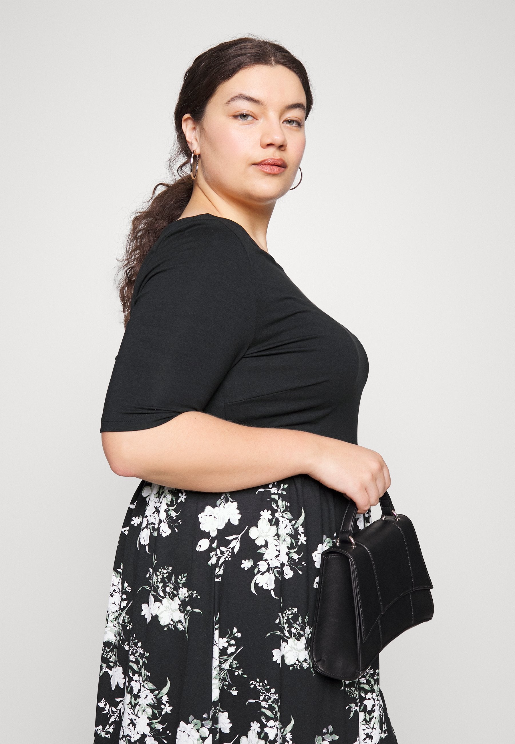  Day Dress - Black/Multi Coloured