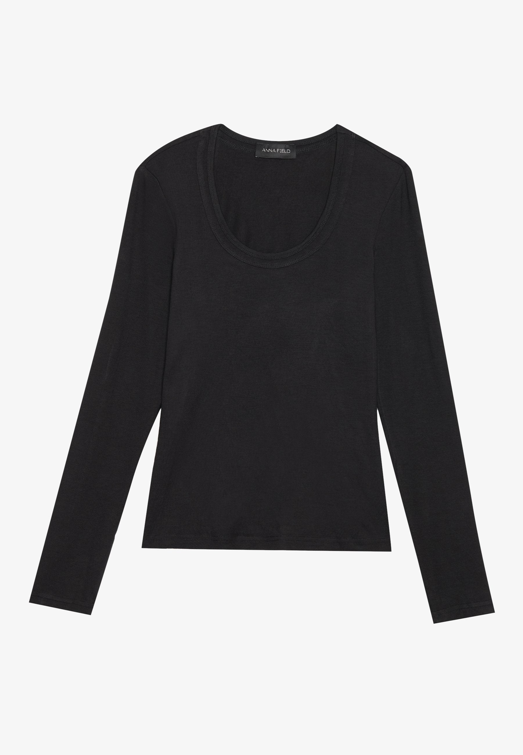 Anna Field 3 PACK - Long Sleeved Top - Egret, Trooper & Black