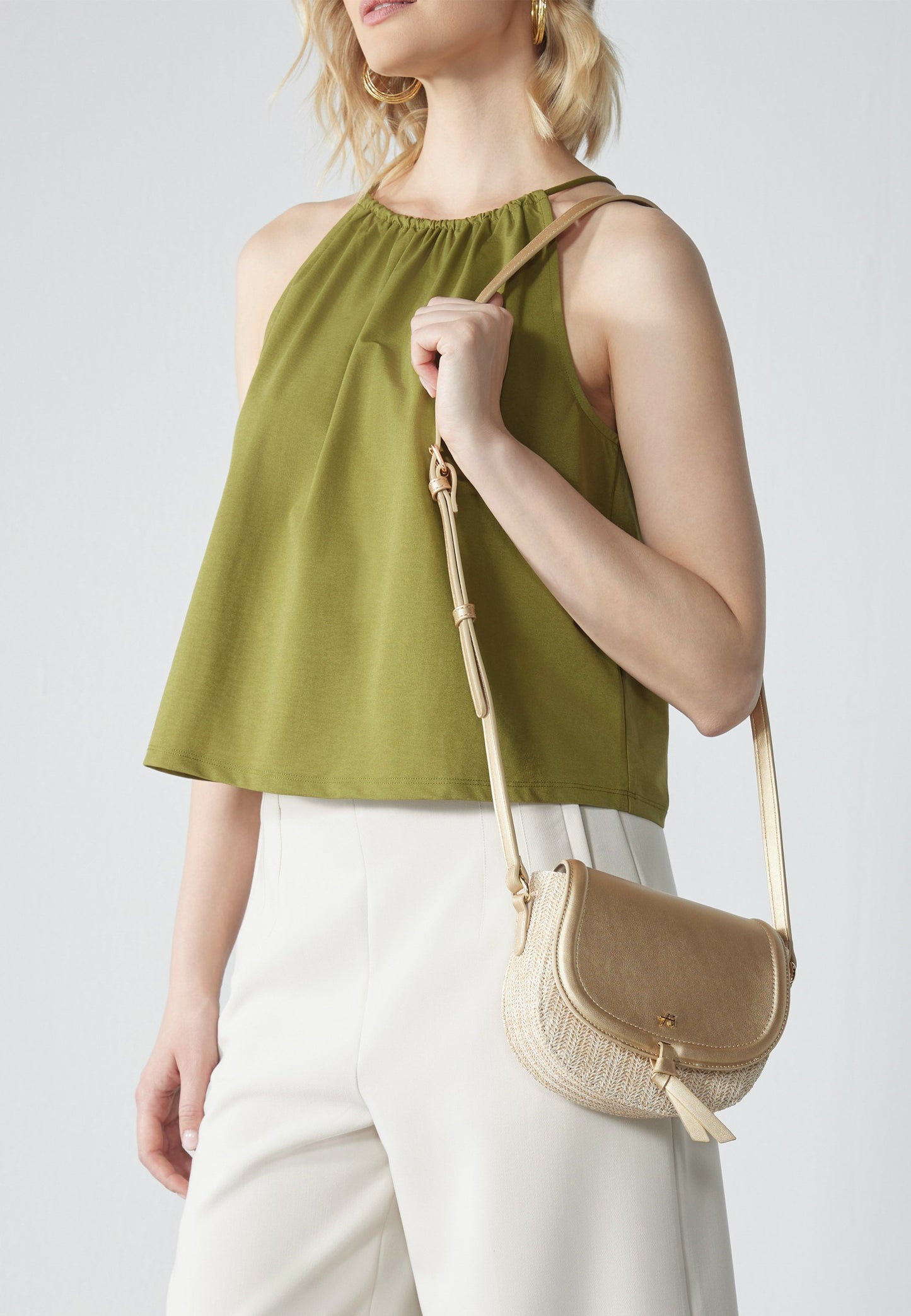 Anna Field Cross Body Bag - Beige/gold-colored
