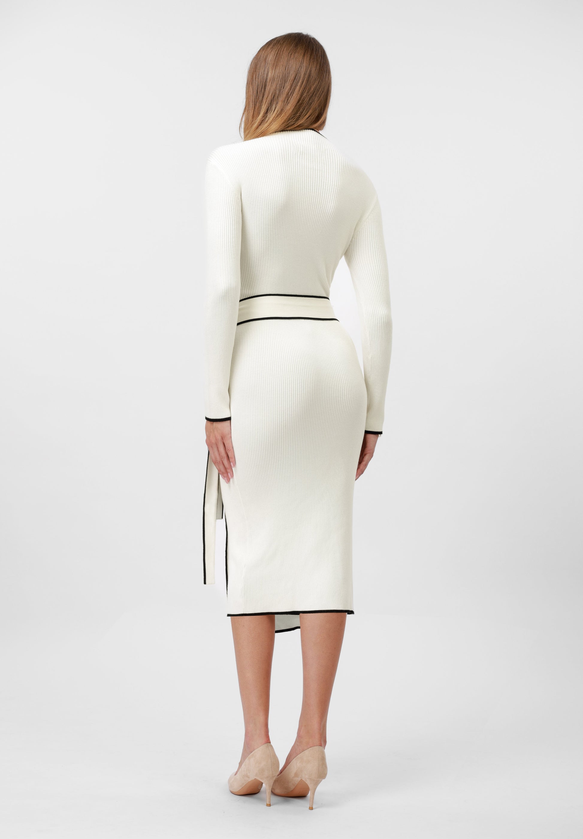 Anna Field Jumper Dress - White/black
