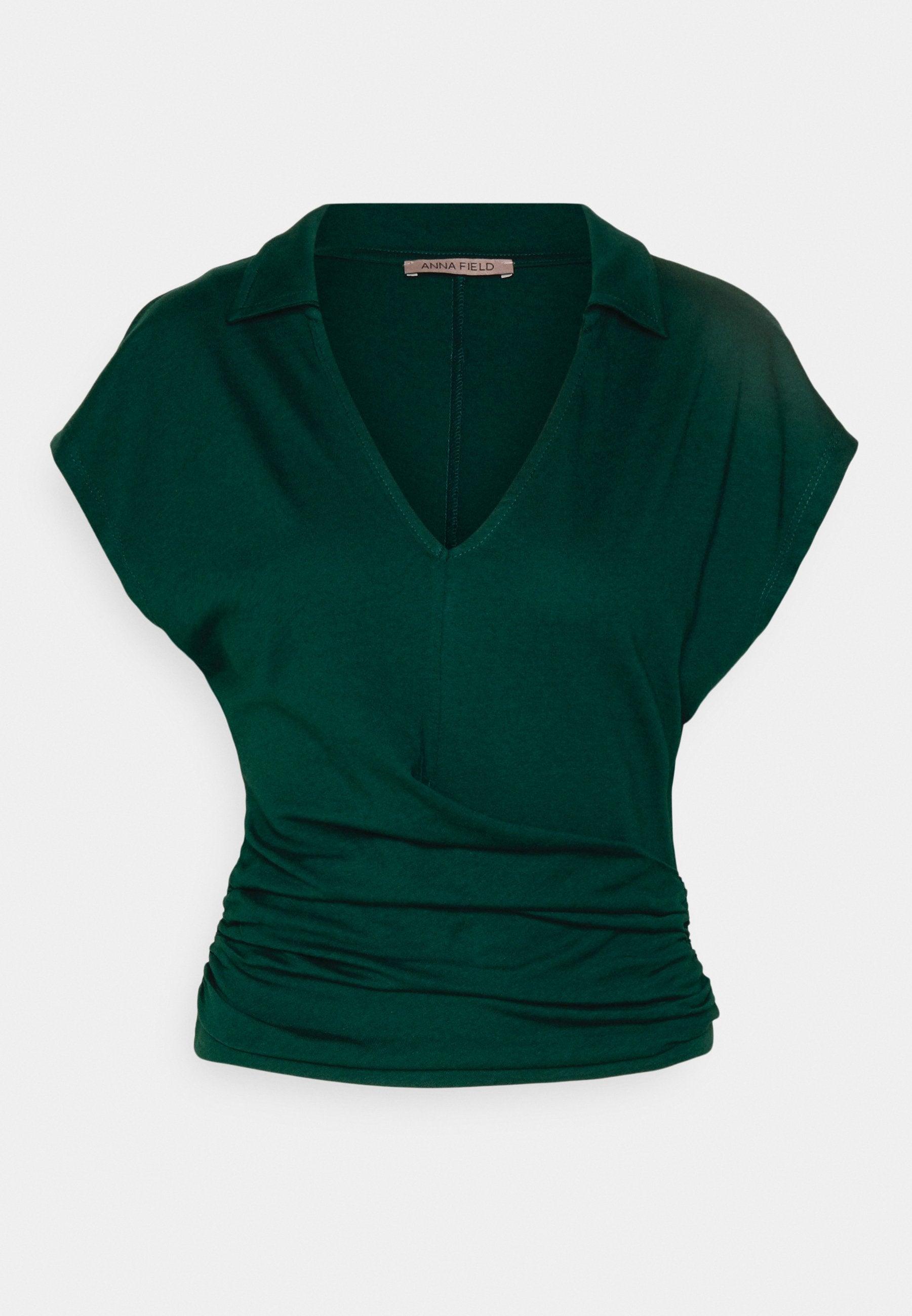 Anna Field Wrap Blouse- Blouse - Dark Green