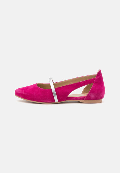 Anna Field Leather - Ankle Strap Ballet Pumps - Pink