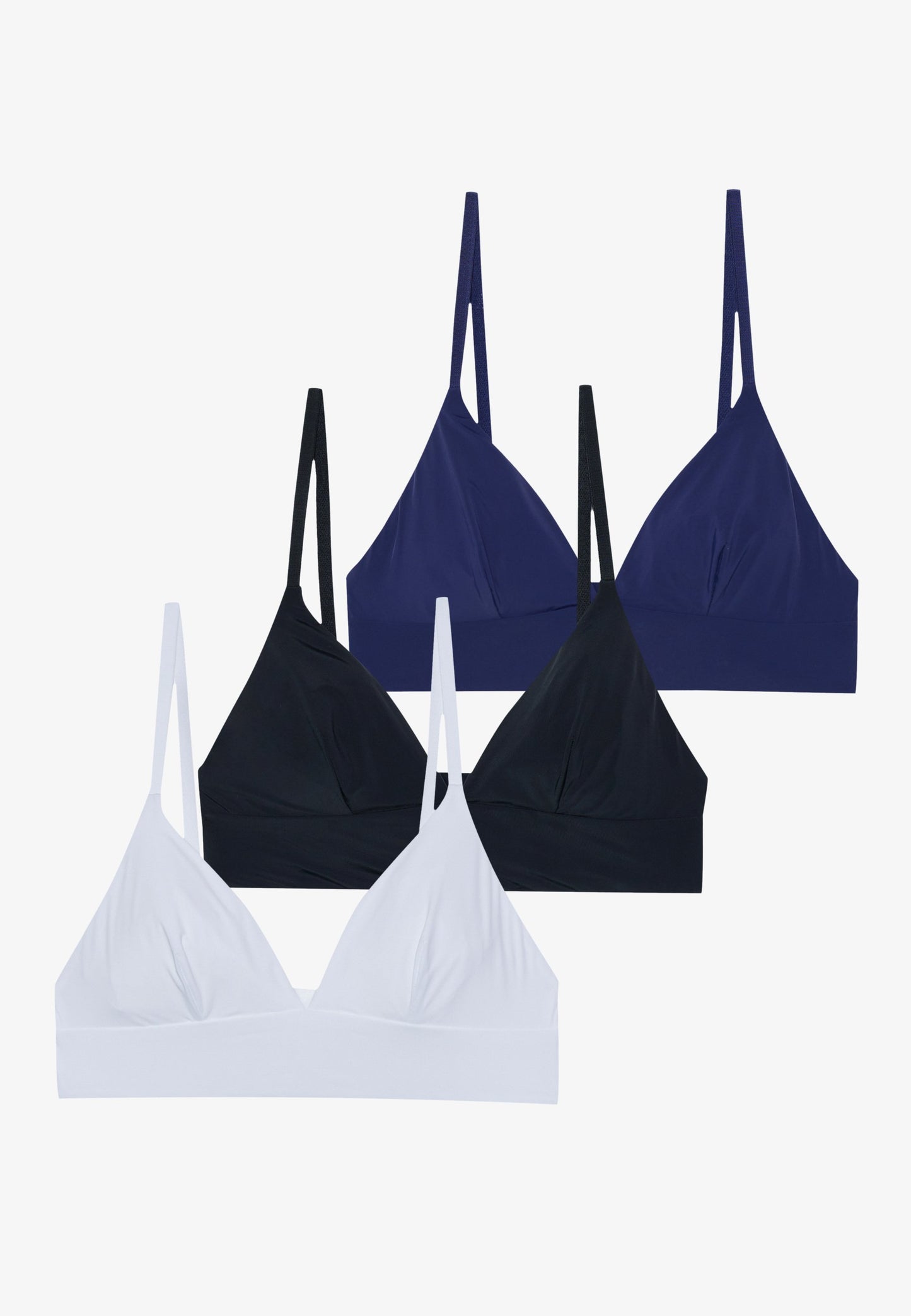 Anna Field 3 PACK - Bustier - Black/white/dark Blue