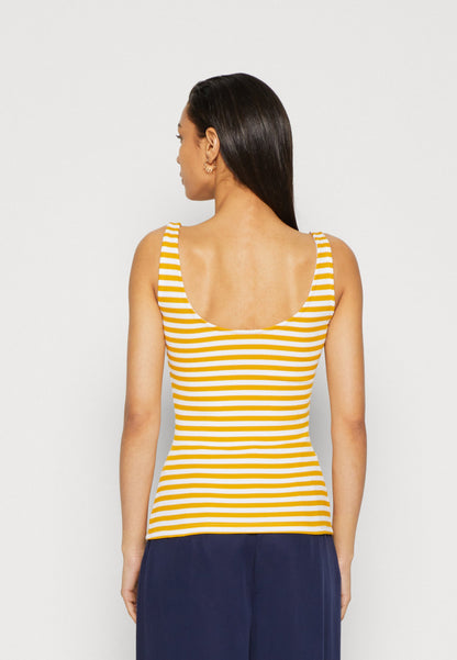 Anna Field Top - White/Yellow