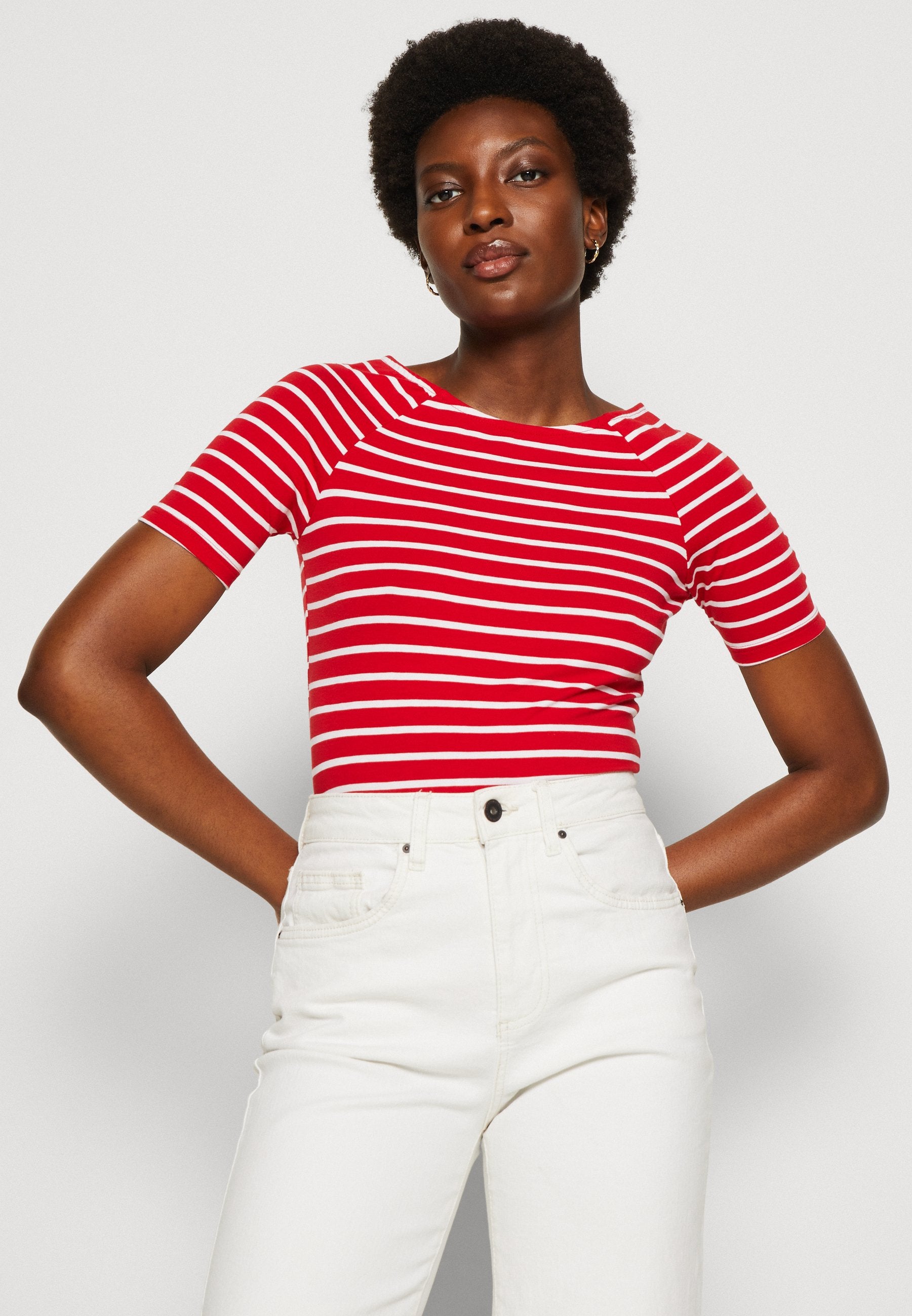 Anna Field Print T-Shirt - Red/White
