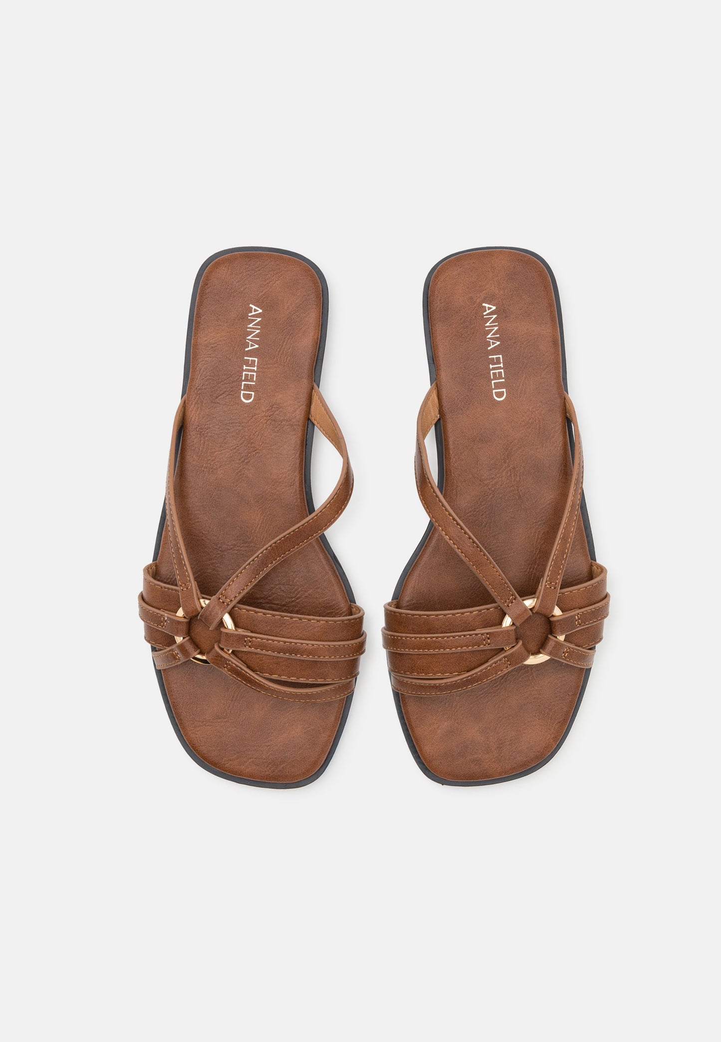 Anna Field Mules - Brown