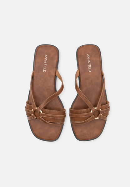 Anna Field Mules - Brown