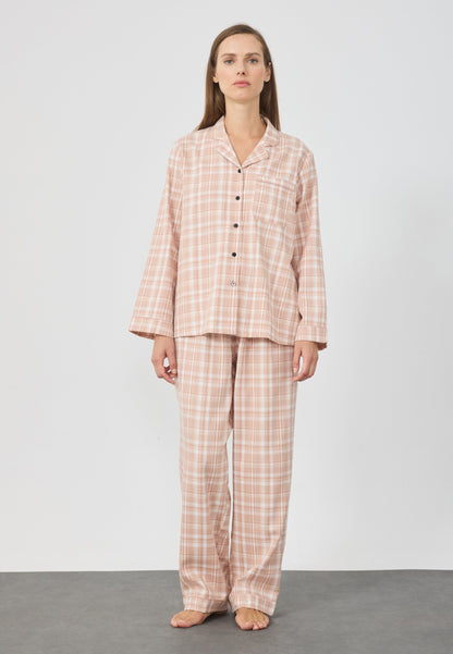 Anna Field FLANNEL SET - Pyjama Set - Beige Based