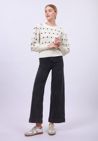 Anna Field Jumper - Ecru/black