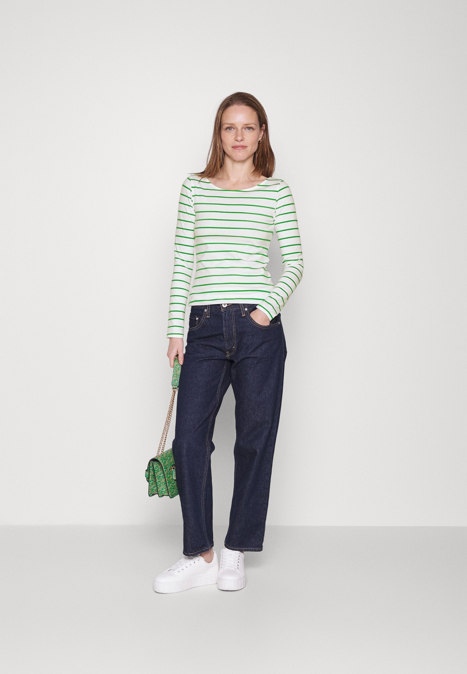 Anna Field 2 Pack - Long Sleeved Top - White/Green