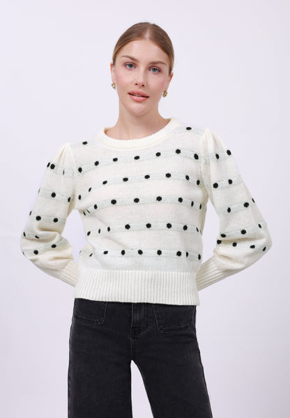 Anna Field Jumper - Ecru/black
