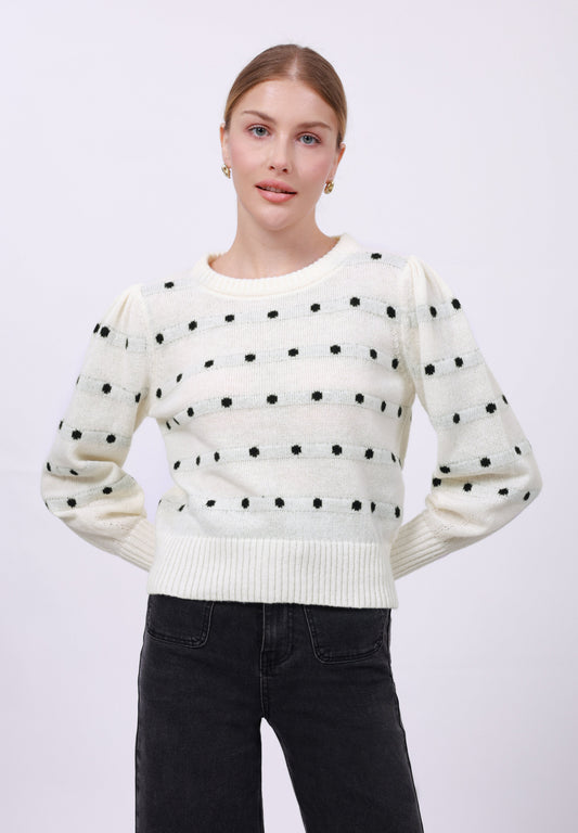 Anna Field Jumper - Ecru/black