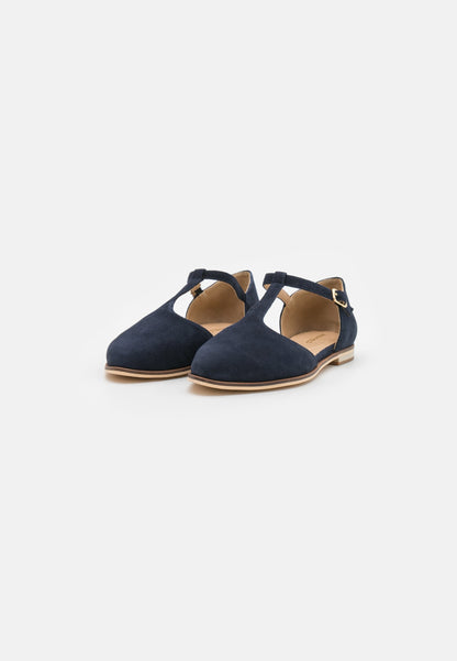  Leather - Ankle Strap Ballet Pumps