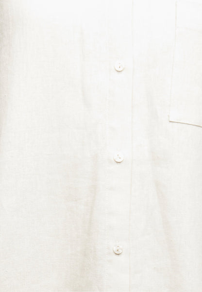 Anna Field Linen-Mix Button Down Blouse - Button-Down Blouse - Beige