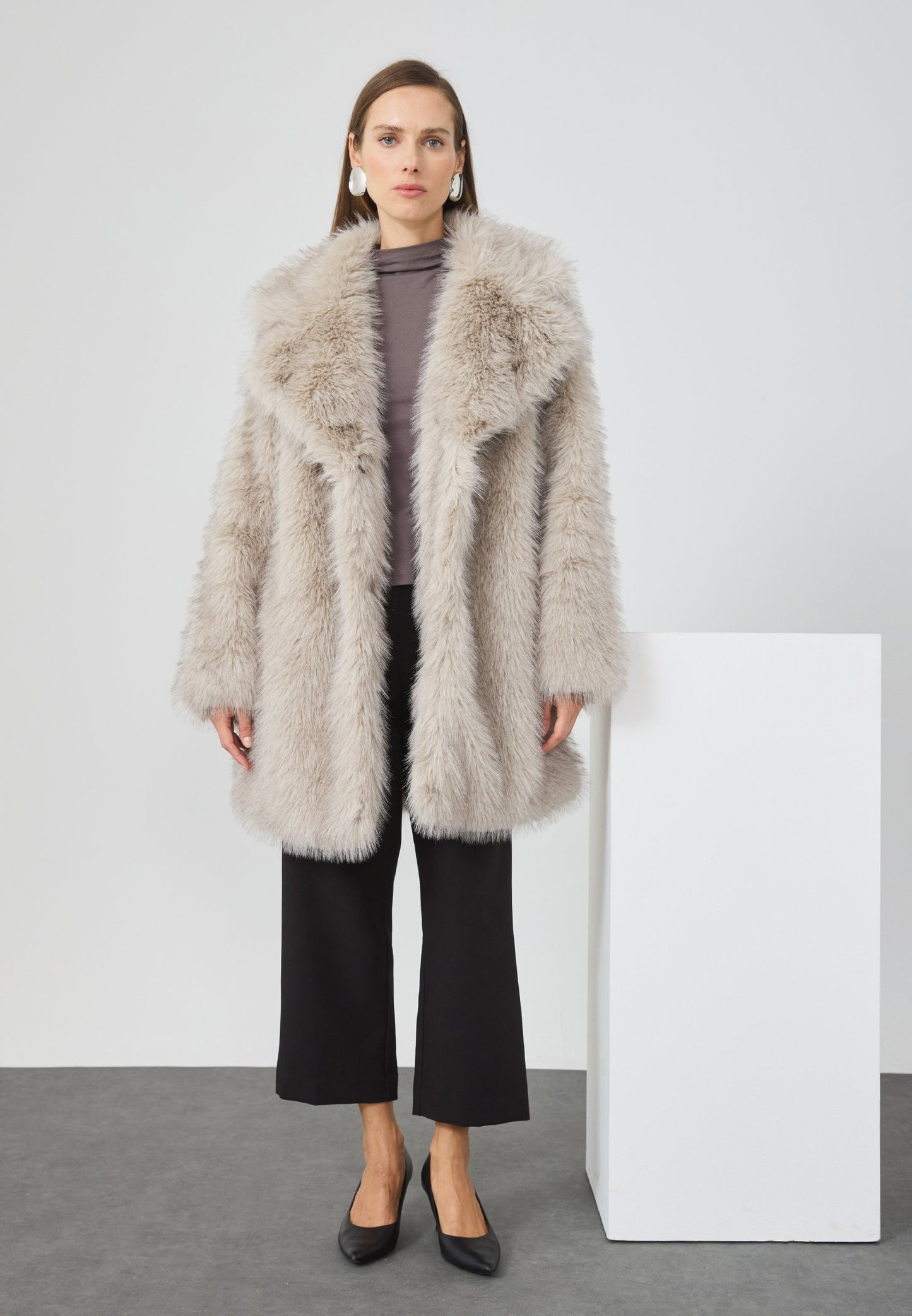Anna Field Winter Coat - Light Grey