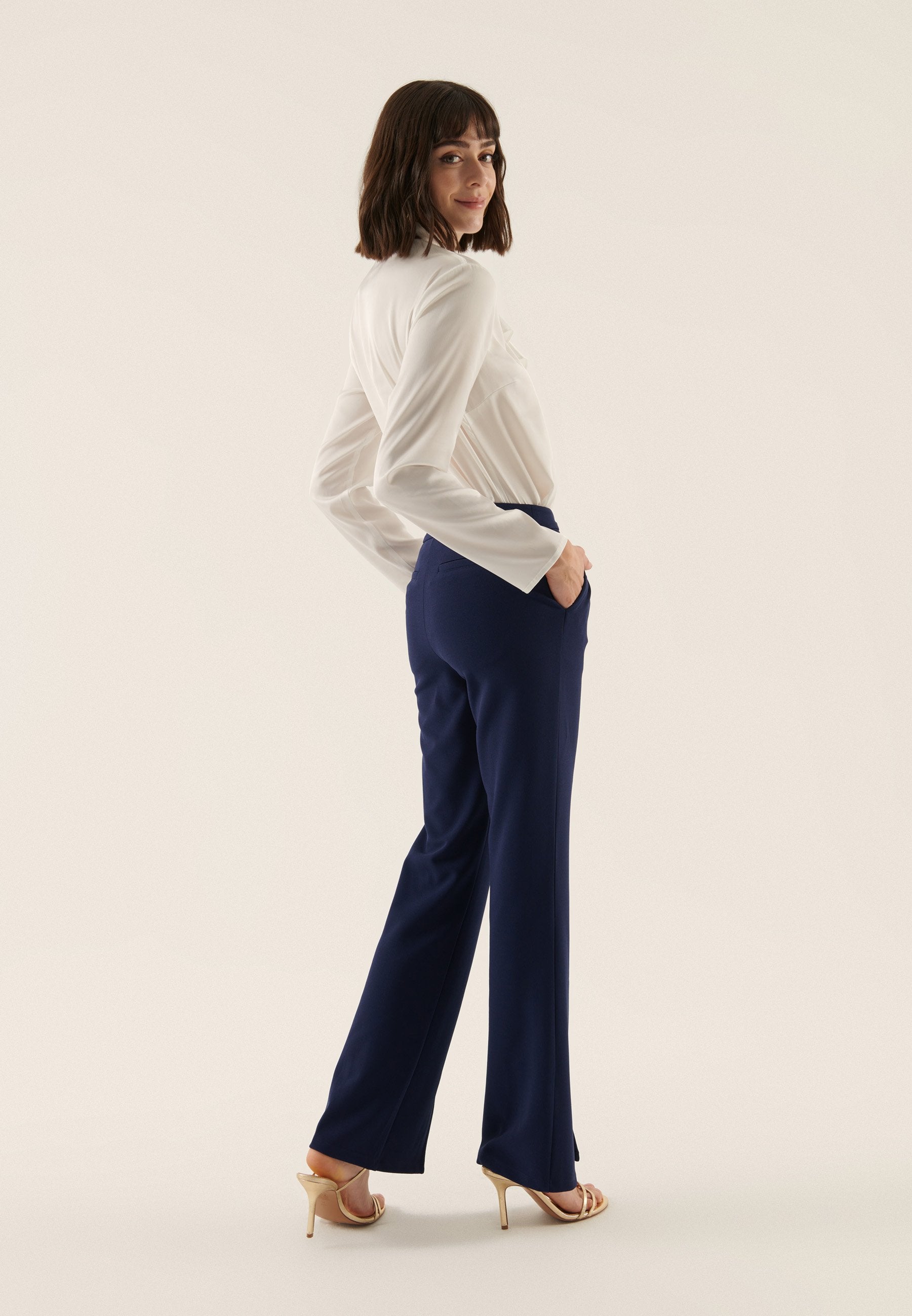 Anna Field Trousers - Dark Blue