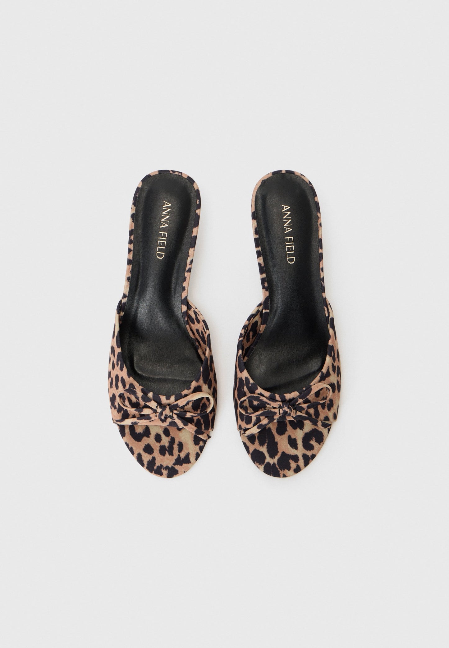 Anna Field Heeled Mules - Brown
