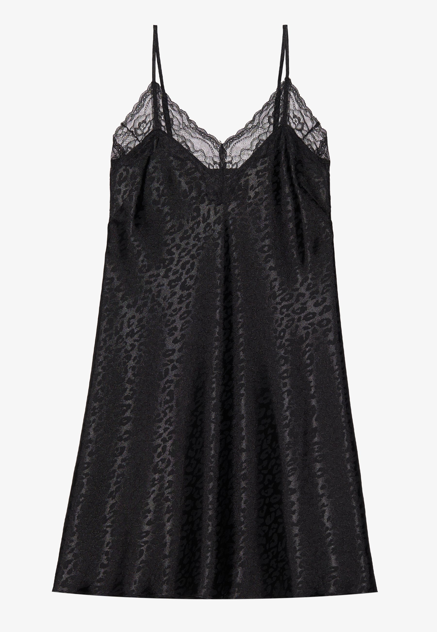 Anna Field Nightie - Leopard Black