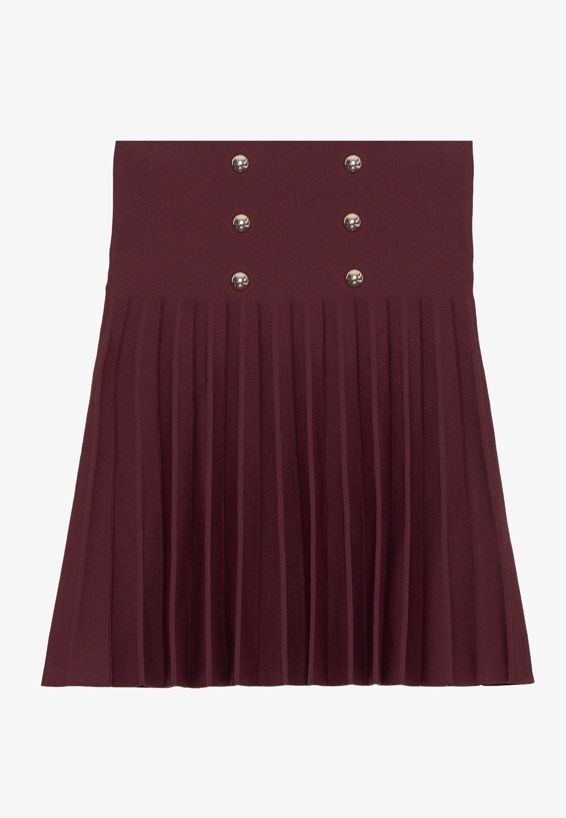 Anna Field MINI SKIRT WITH BUTTONS - A-line Skirt - Bordeaux