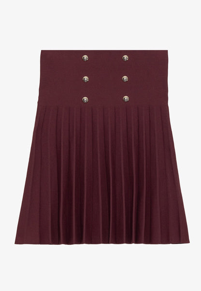 Anna Field MINI SKIRT WITH BUTTONS - A-line Skirt - Bordeaux