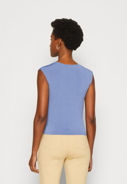 Anna Field Print T-Shirt - Blue-Grey
