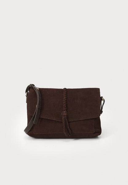 Anna Field LEATHER - Cross Body Bag - Chocolate Brown