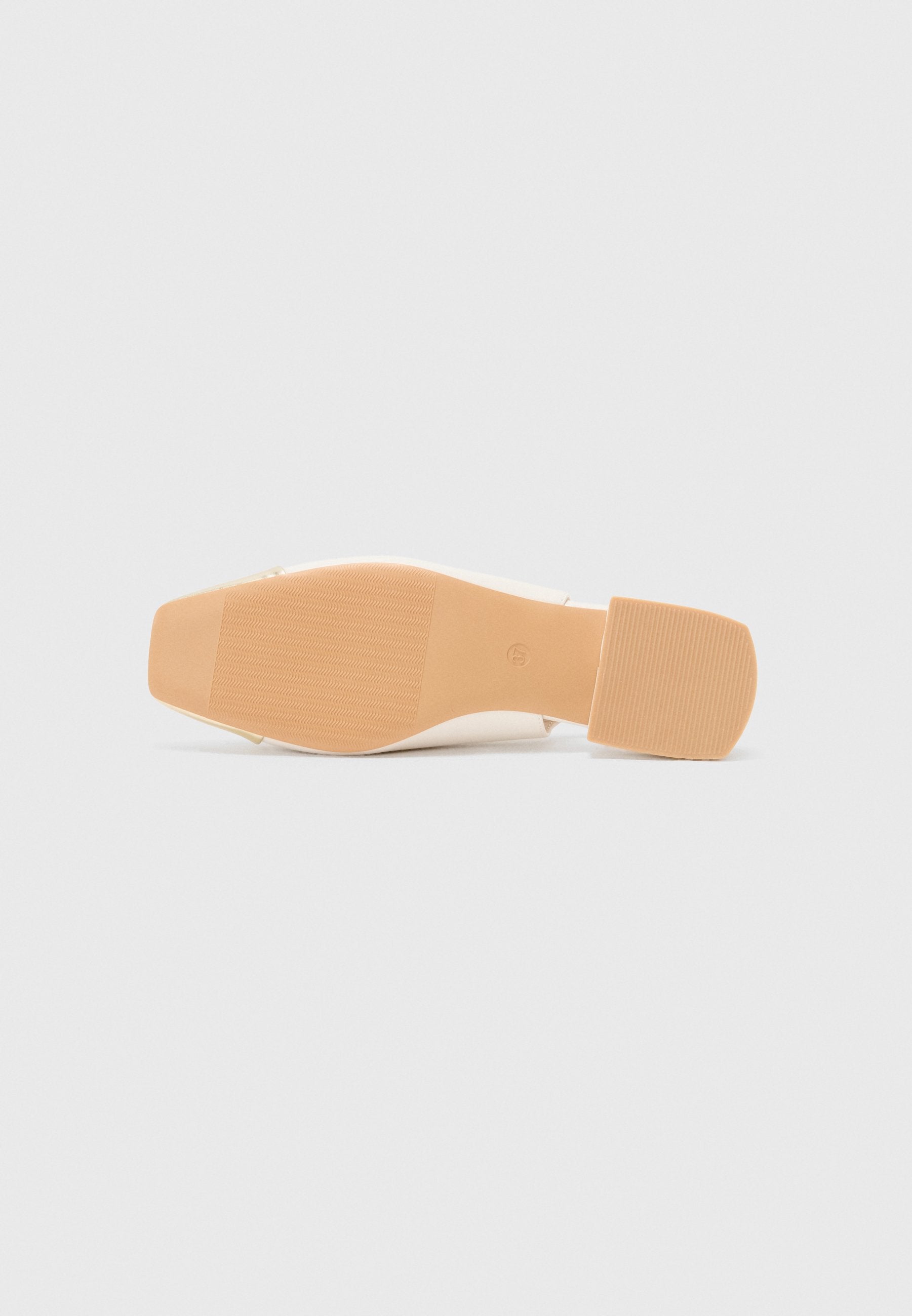  Slingback Ballet Pumps - Off White/gold Coloured