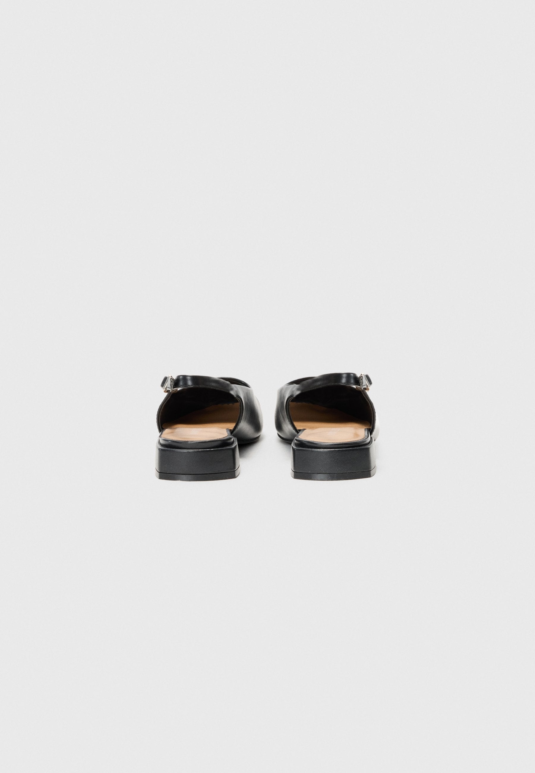  Slingback Ballet Pumps - Black Gunmetal
