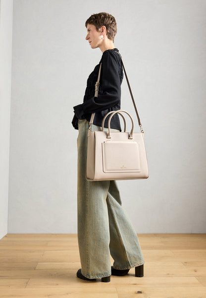 Anna Field Laptop Bag - Taupe/offwhite