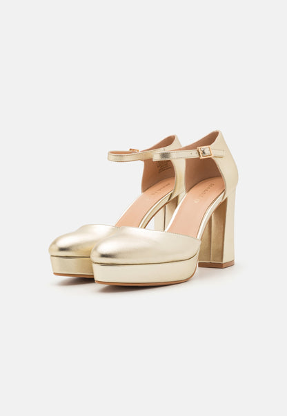 Anna Field Platform Heels - Gold