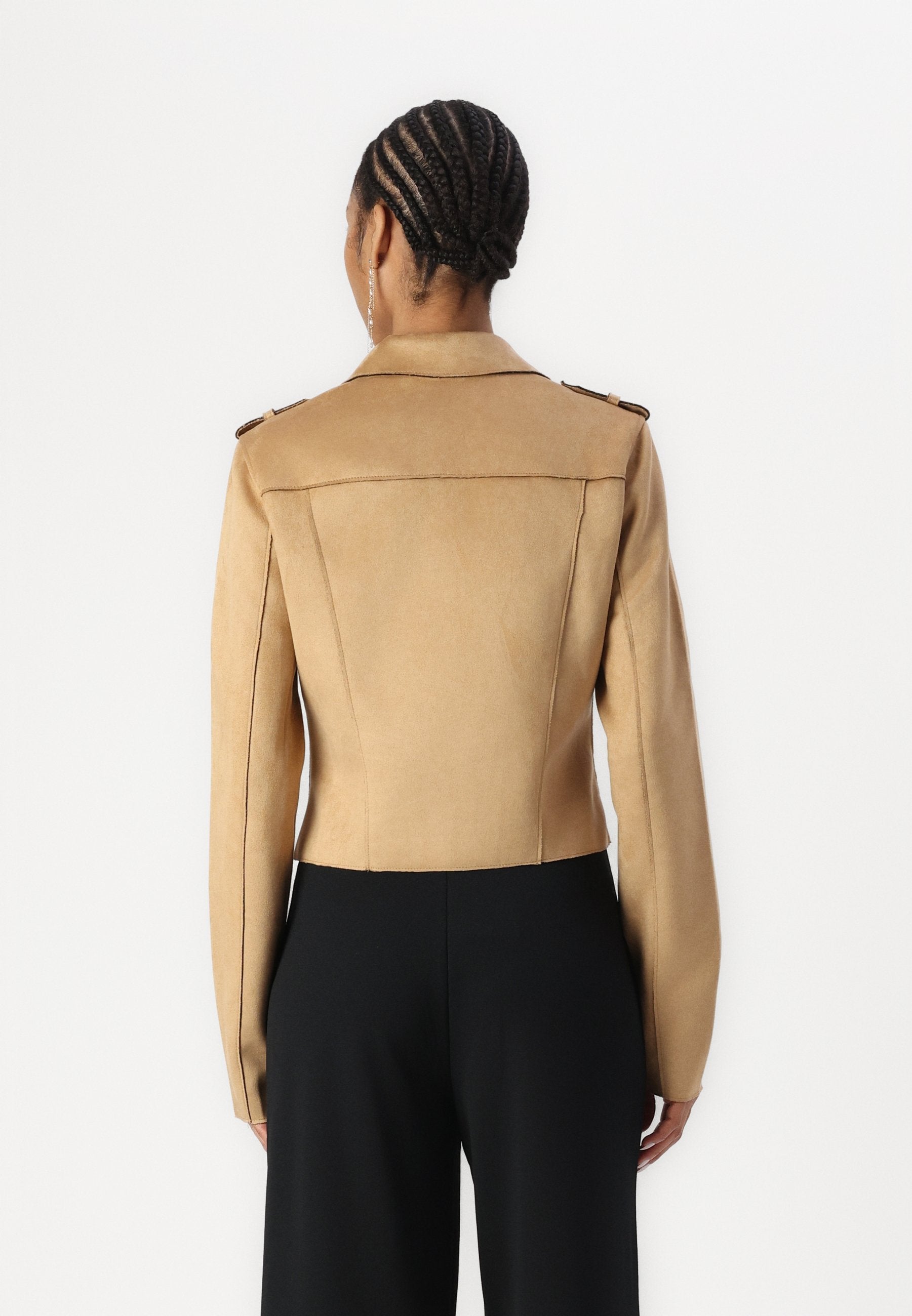 Anna Field Faux Leather Jacket - Beige