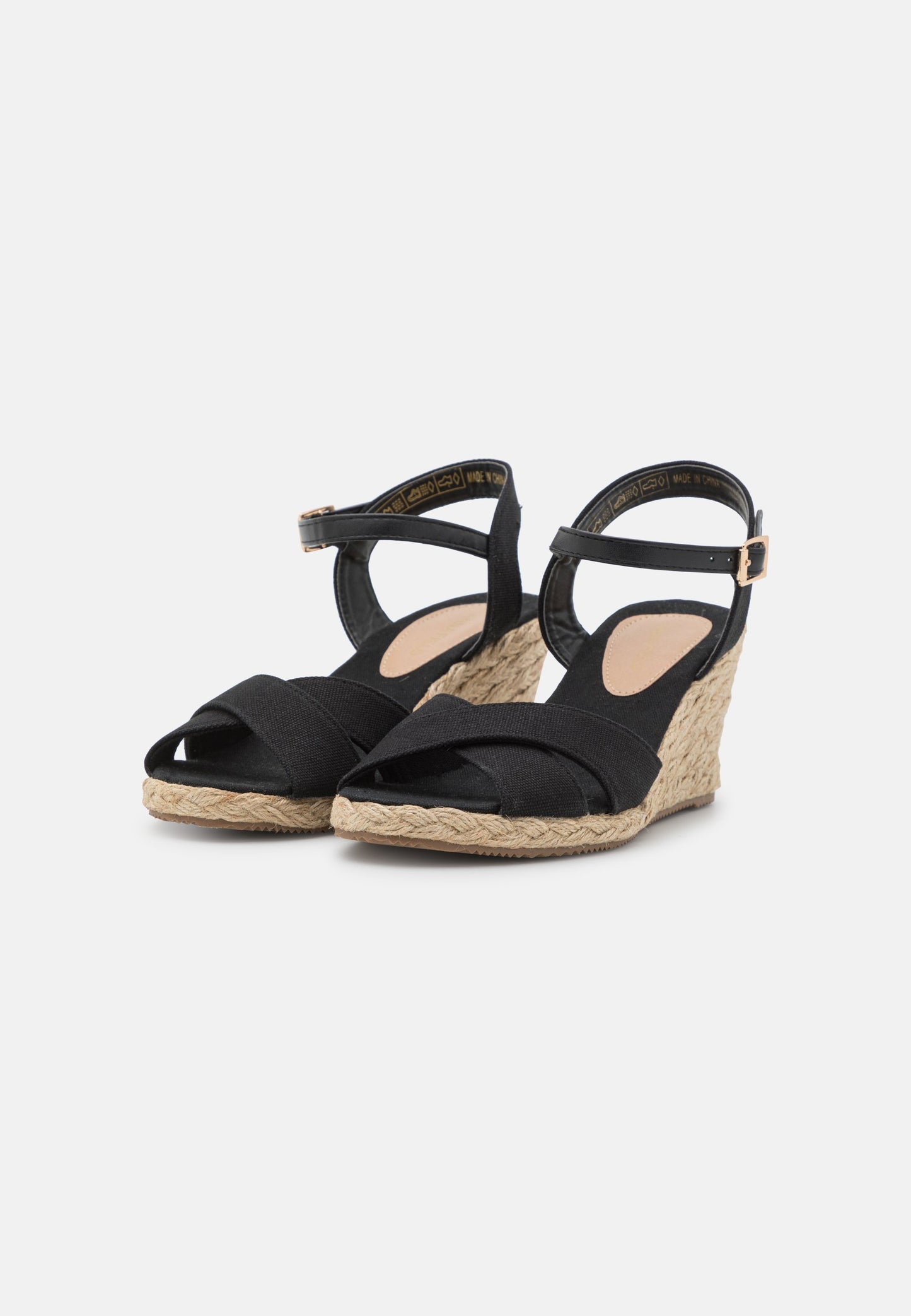Anna Field Wedge Sandals - Black