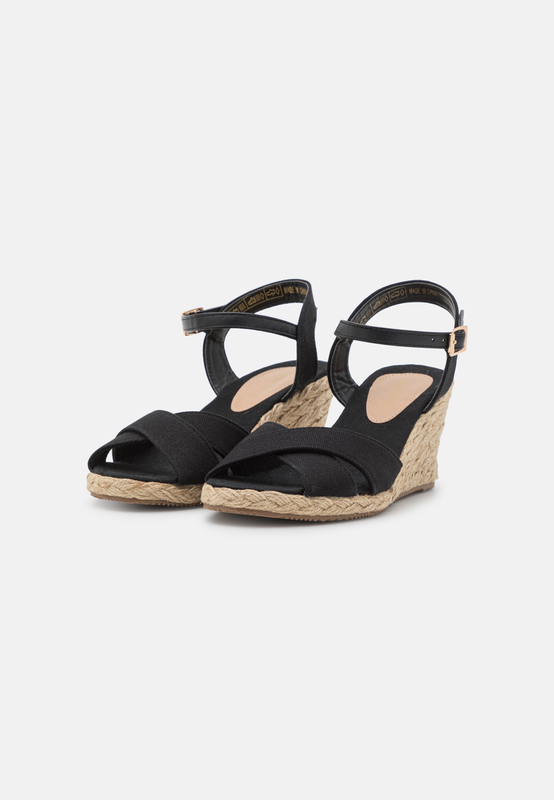 Anna Field Wedge Sandals - Black