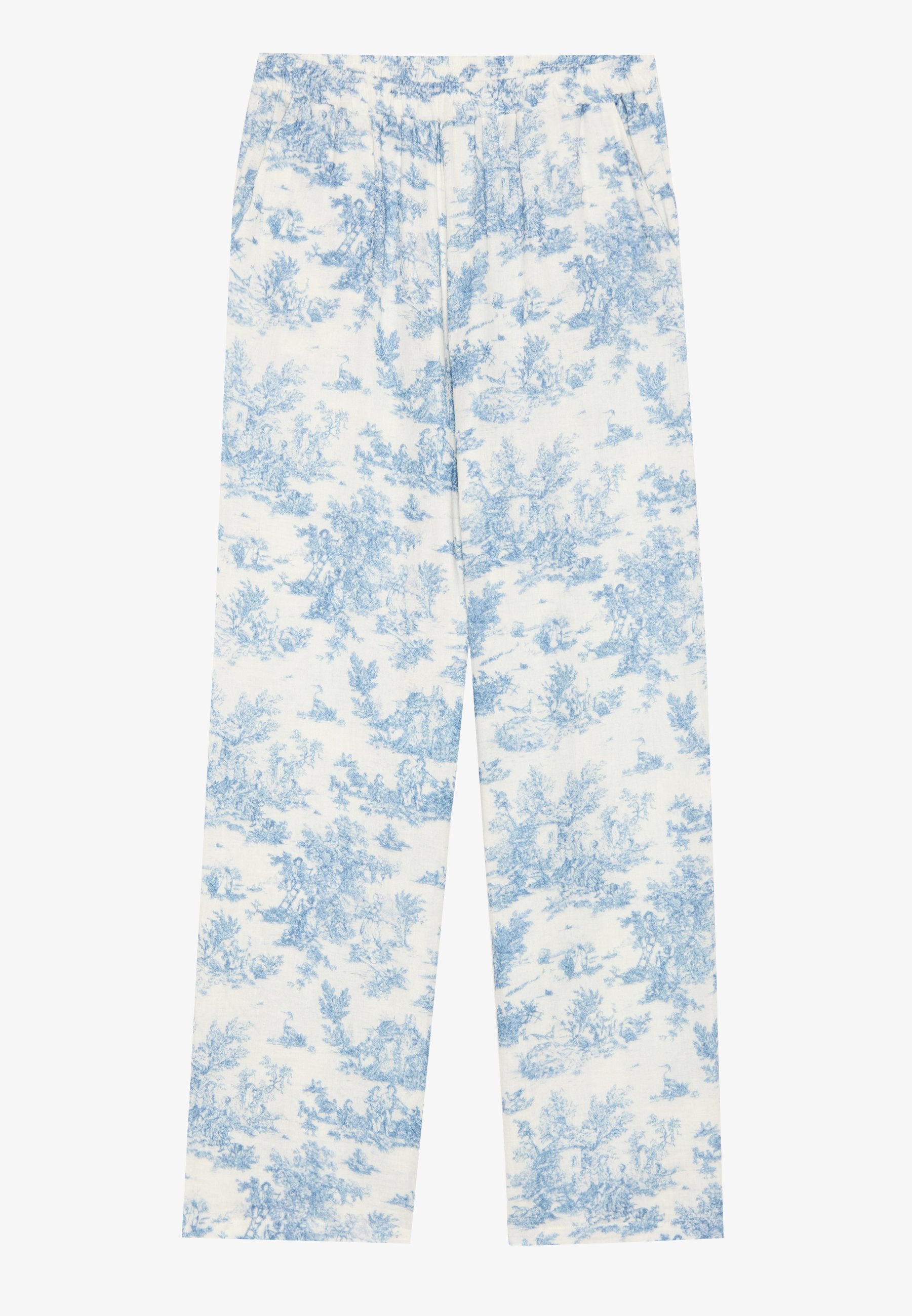 Anna Field SOFT MUSLIN COTTON PRINTED SET - Pyjama Set - White/blue