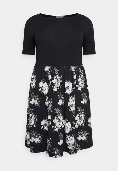  Day Dress - Black/Multi Coloured