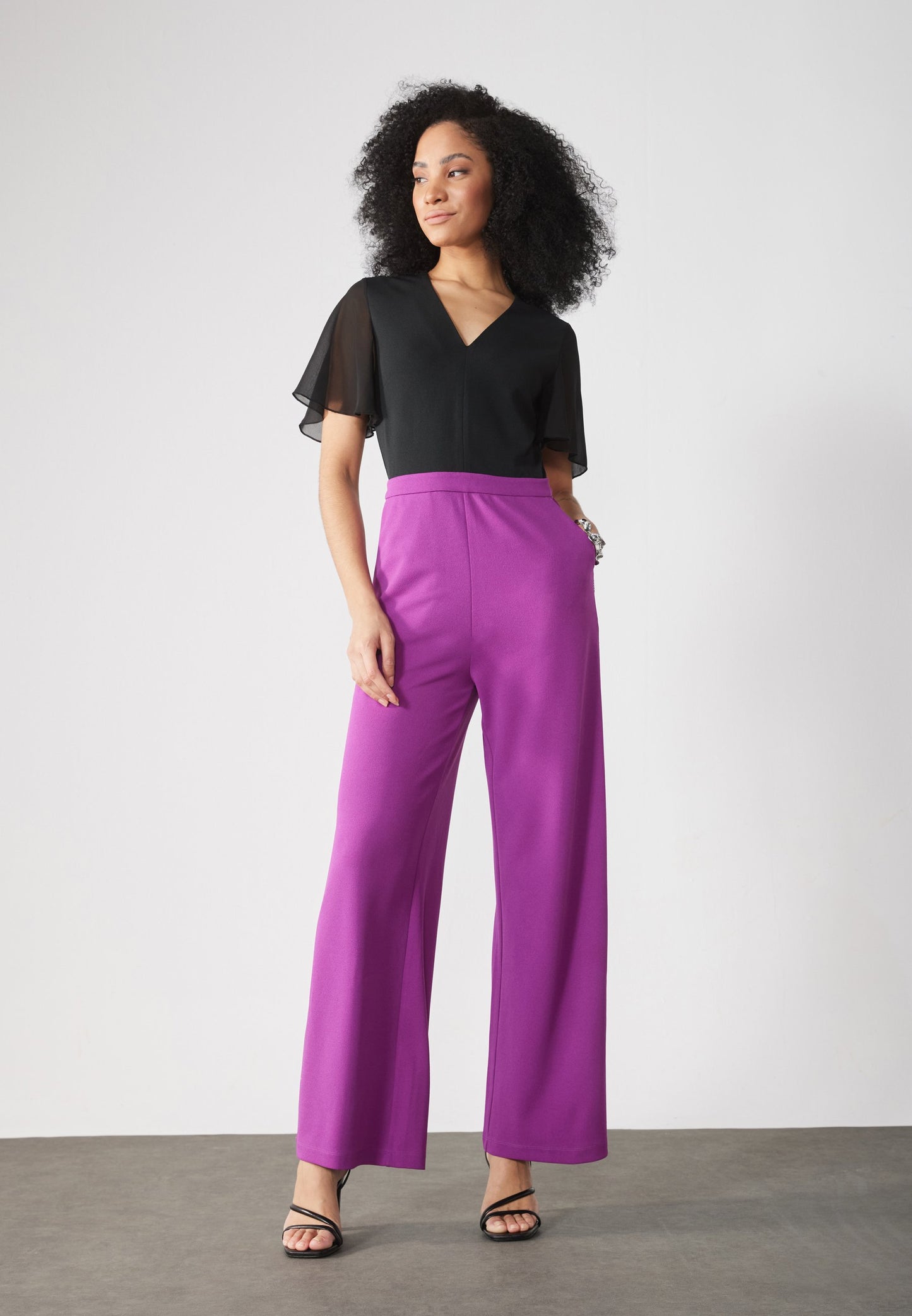 Anna Field Jumpsuit - Black/hollyhock