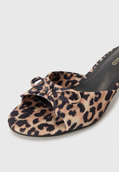 Anna Field Heeled Mules - Brown