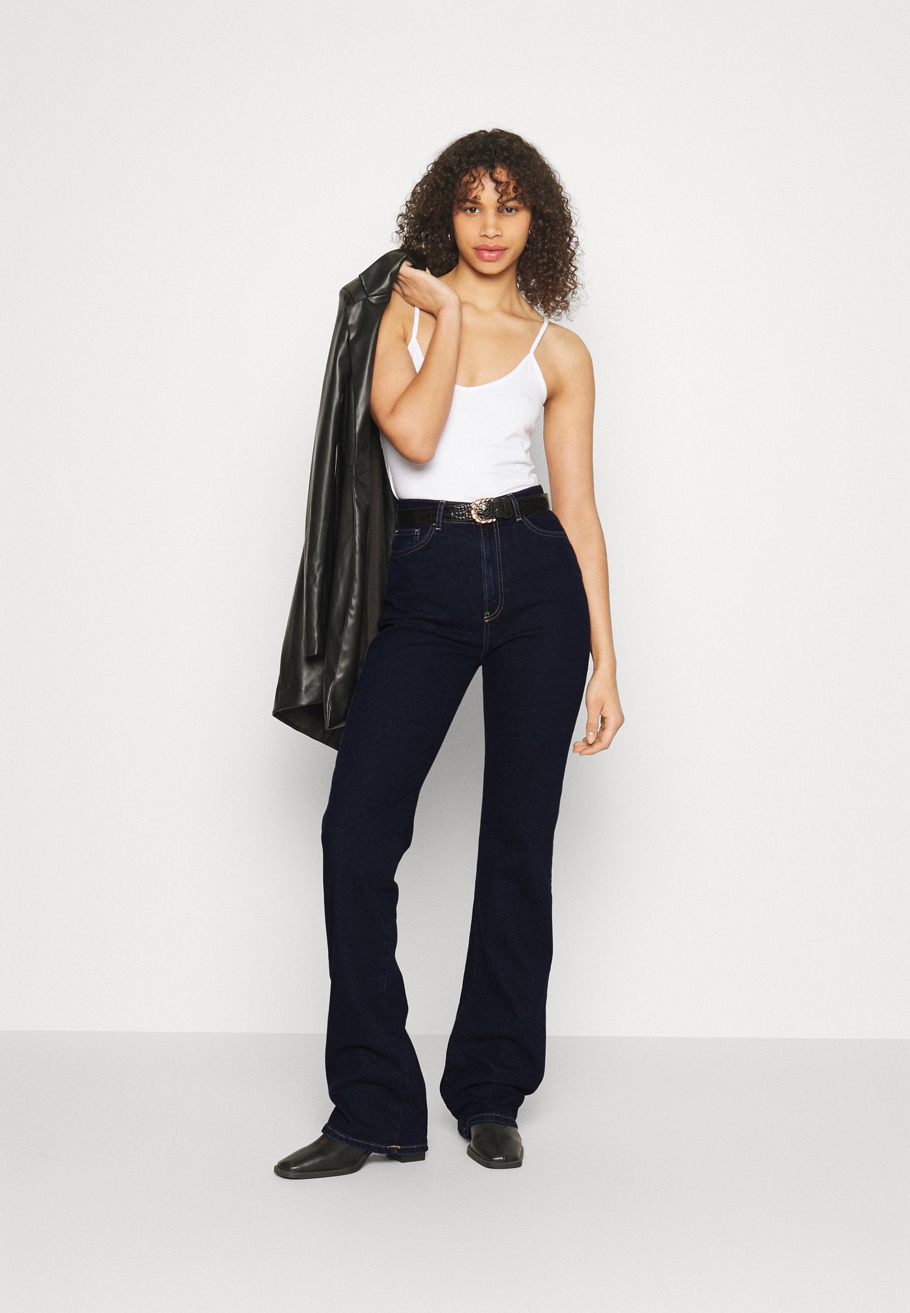  Flared Jeans - Dark Blue Denim