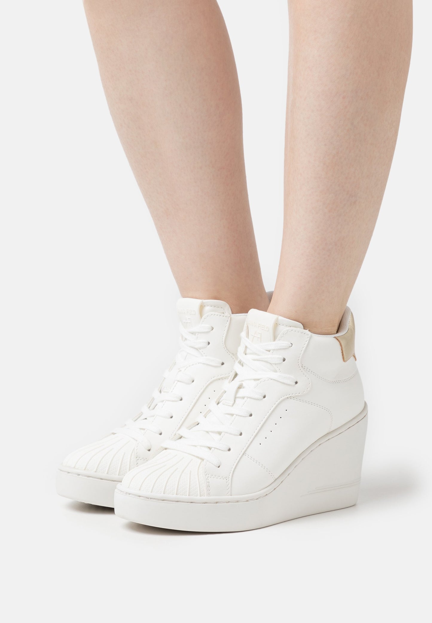 Anna Field High-Top Trainers - White/Gold