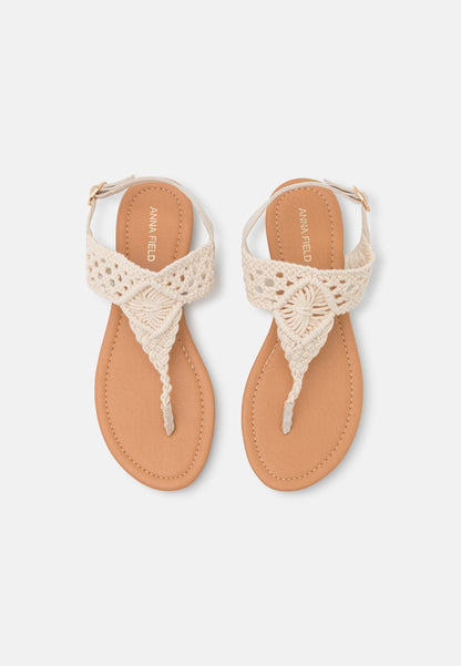 Anna Field T-Bar Sandals - Off-White