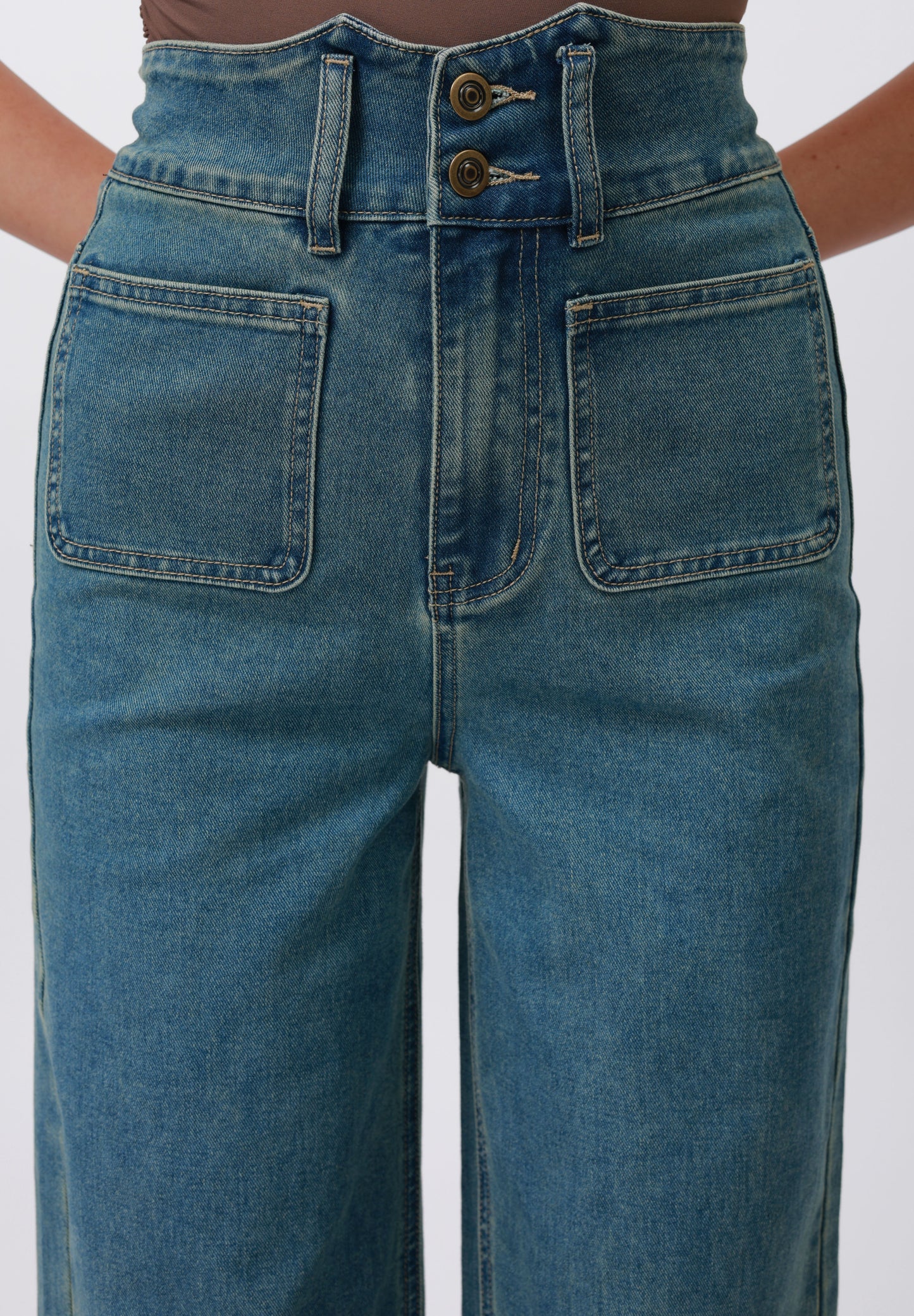  Flared Jeans - Blue Wash