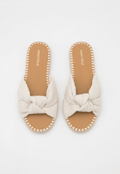 Anna Field Mules - White