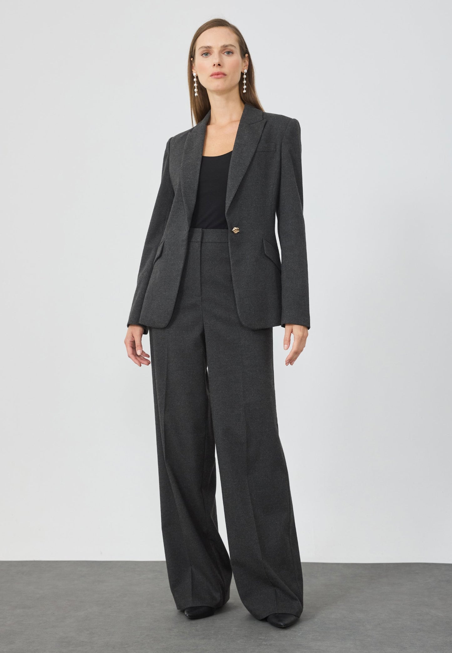 Anna Field Trousers - Light Grey