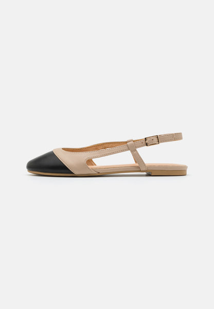 Anna Field Slingback Ballet Pumps - Beige