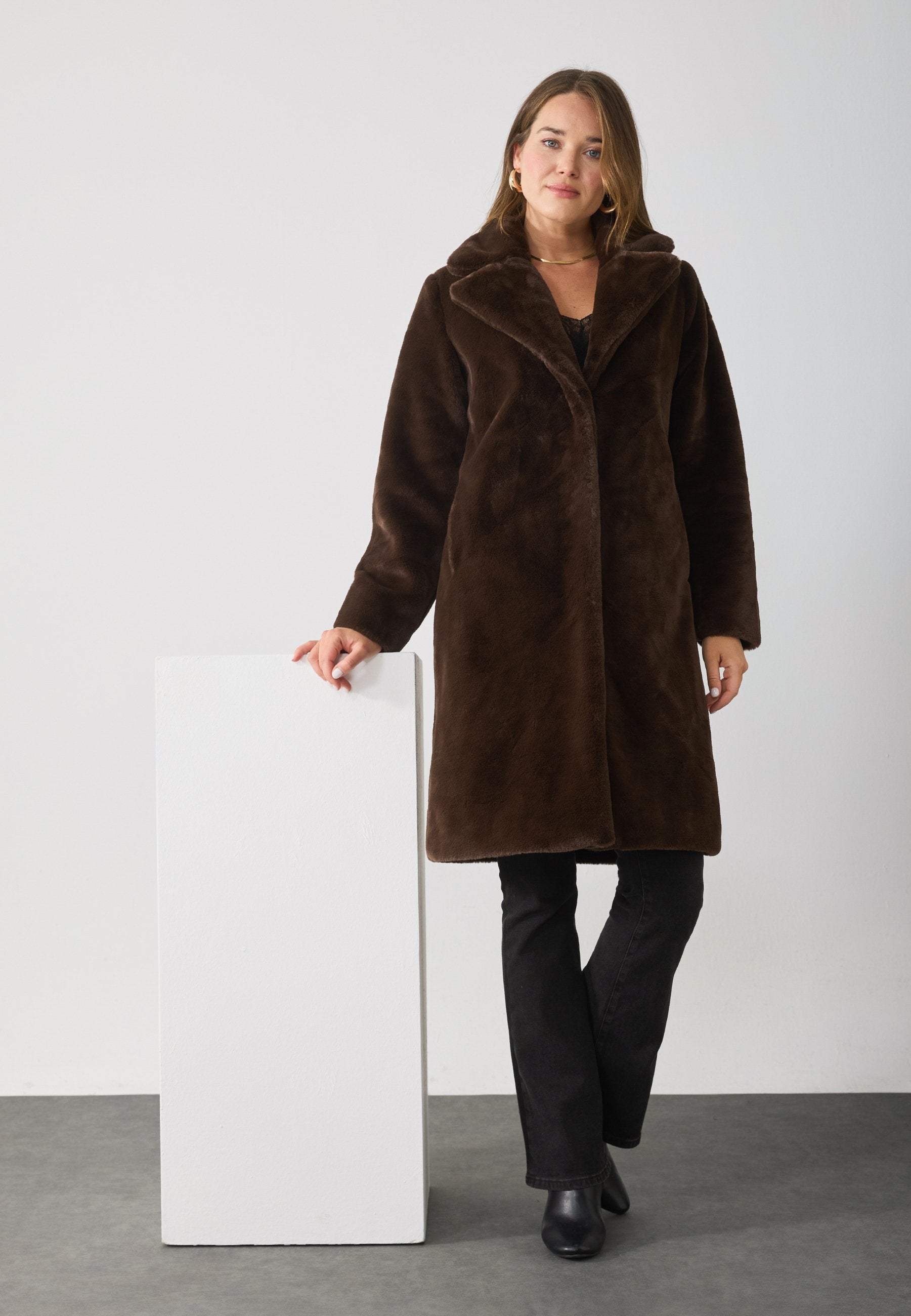 Anna Field Winter Coat - Dark Brown